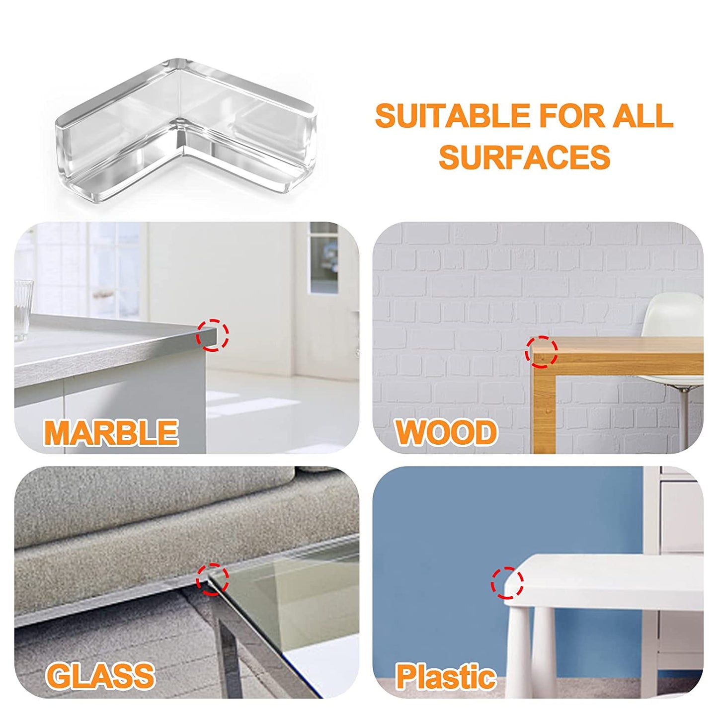 10PCS Baby Safety Silicone Table Corner Protectors – Soft Edge Guards for Furniture