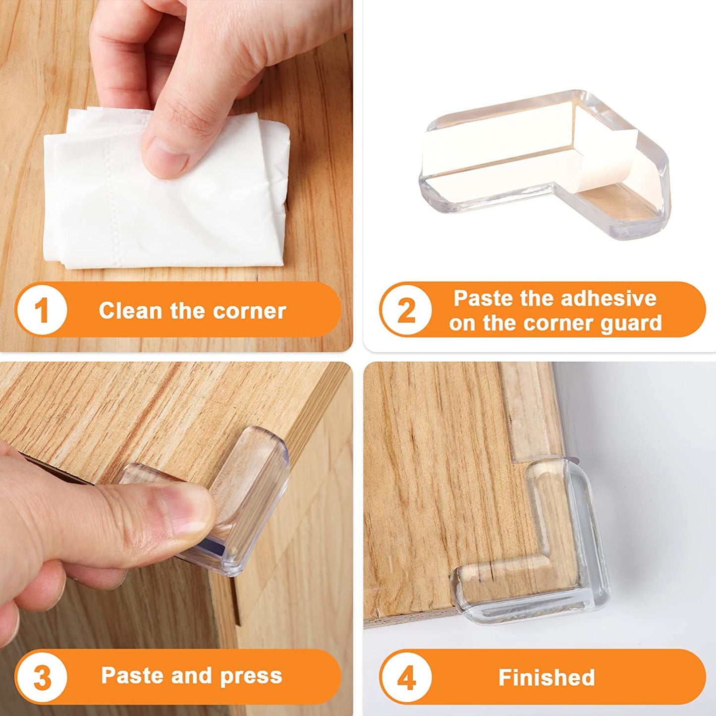 10PCS Baby Safety Silicone Table Corner Protectors – Soft Edge Guards for Furniture
