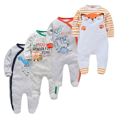 3–6 Months Baby Boy Pajama Bodysuit – Soft Cotton Sleepwear