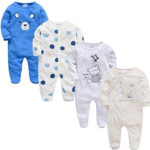 3–6 Months Baby Boy Pajama Bodysuit – Soft Cotton Sleepwear
