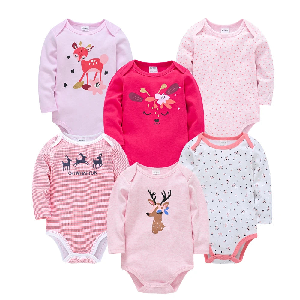 6-Piece Fashion Baby Clothes Set – Soft Cotton Long Sleeve Outfits for Boys & Girls