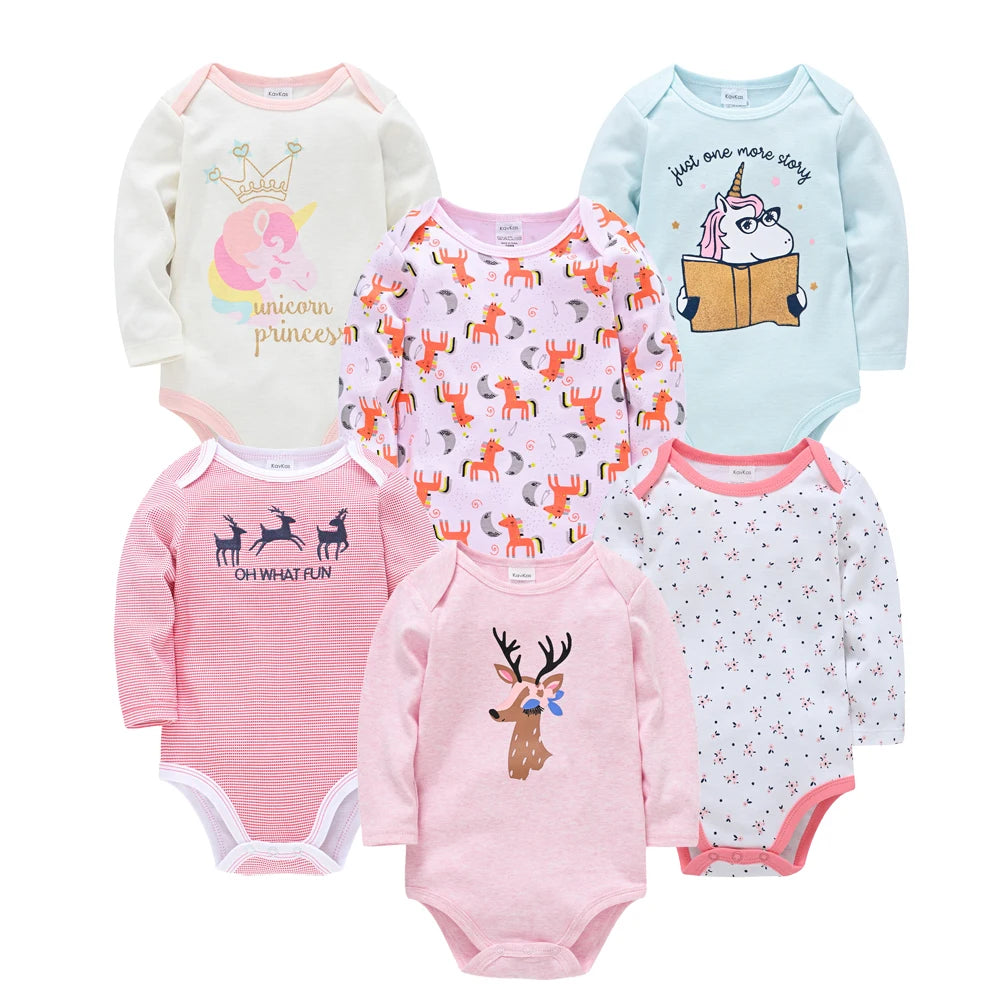 6-Piece Fashion Baby Clothes Set – Soft Cotton Long Sleeve Outfits for Boys & Girls