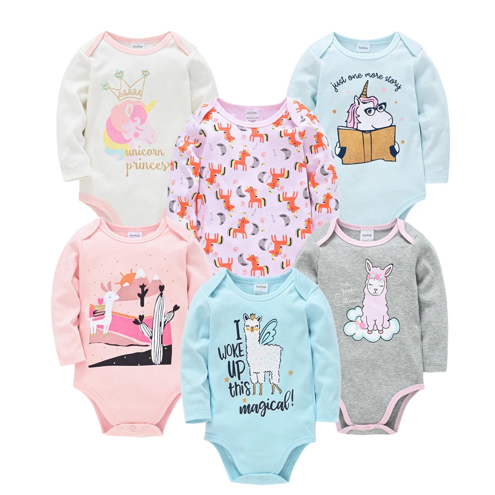 6-Piece Fashion Baby Clothes Set – Soft Cotton Long Sleeve Outfits for Boys & Girls