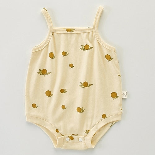 Newborn Baby Girl Jumpsuit + Hat Set – Sleeveless Cotton Plaid Outfit