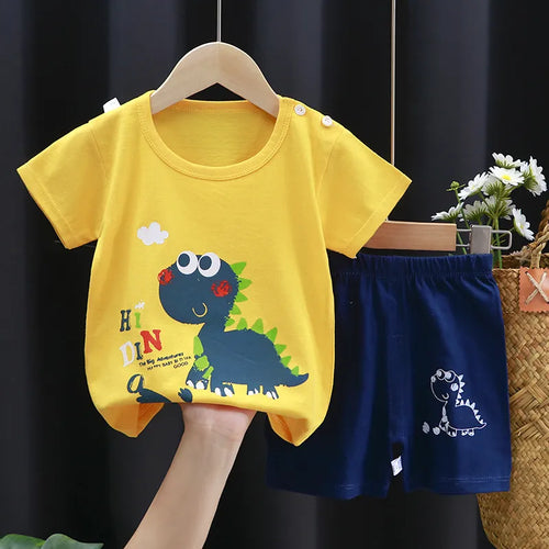 2PCS Kids Clothing Set – T-Shirt & Shorts Outfit for Boys & Girls