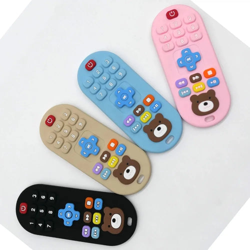 1/4pcs Silicone Baby Teething Toy – Remote Control Design