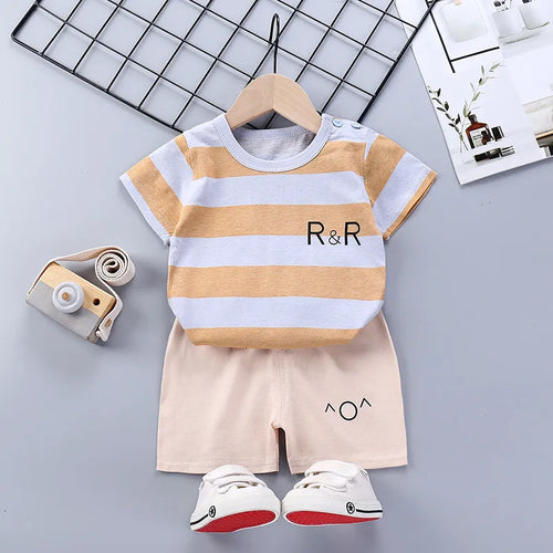 2PCS Kids Clothing Set – T-Shirt & Shorts Outfit for Boys & Girls