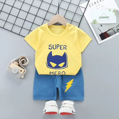 2PCS Kids Clothing Set – T-Shirt & Shorts Outfit for Boys & Girls