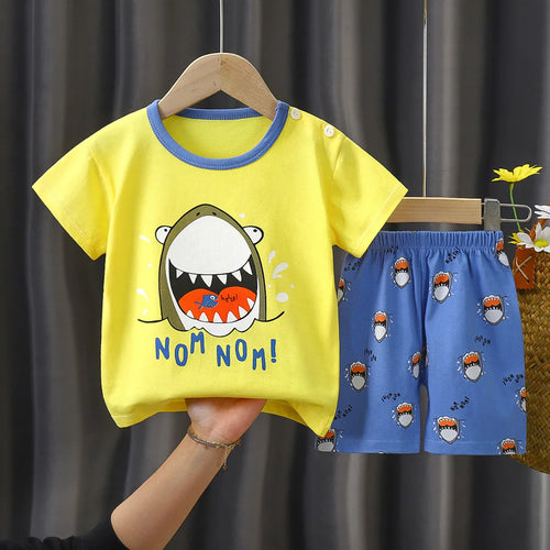 2PCS Kids Clothing Set – T-Shirt & Shorts Outfit for Boys & Girls