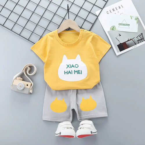 2PCS Kids Clothing Set – T-Shirt & Shorts Outfit for Boys & Girls