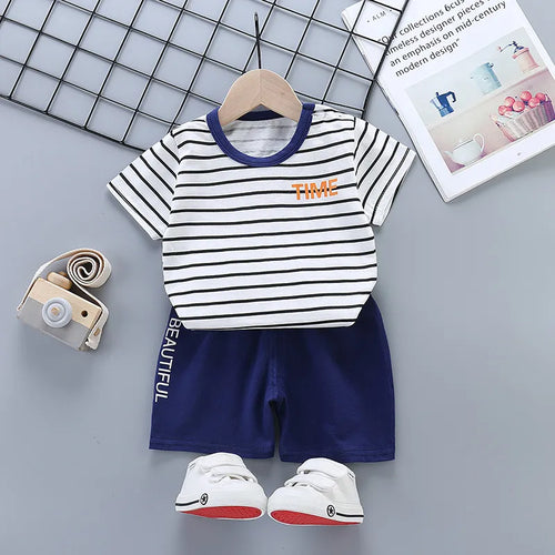 2PCS Kids Clothing Set – T-Shirt & Shorts Outfit for Boys & Girls
