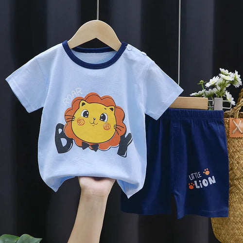 2PCS Kids Clothing Set – T-Shirt & Shorts Outfit for Boys & Girls