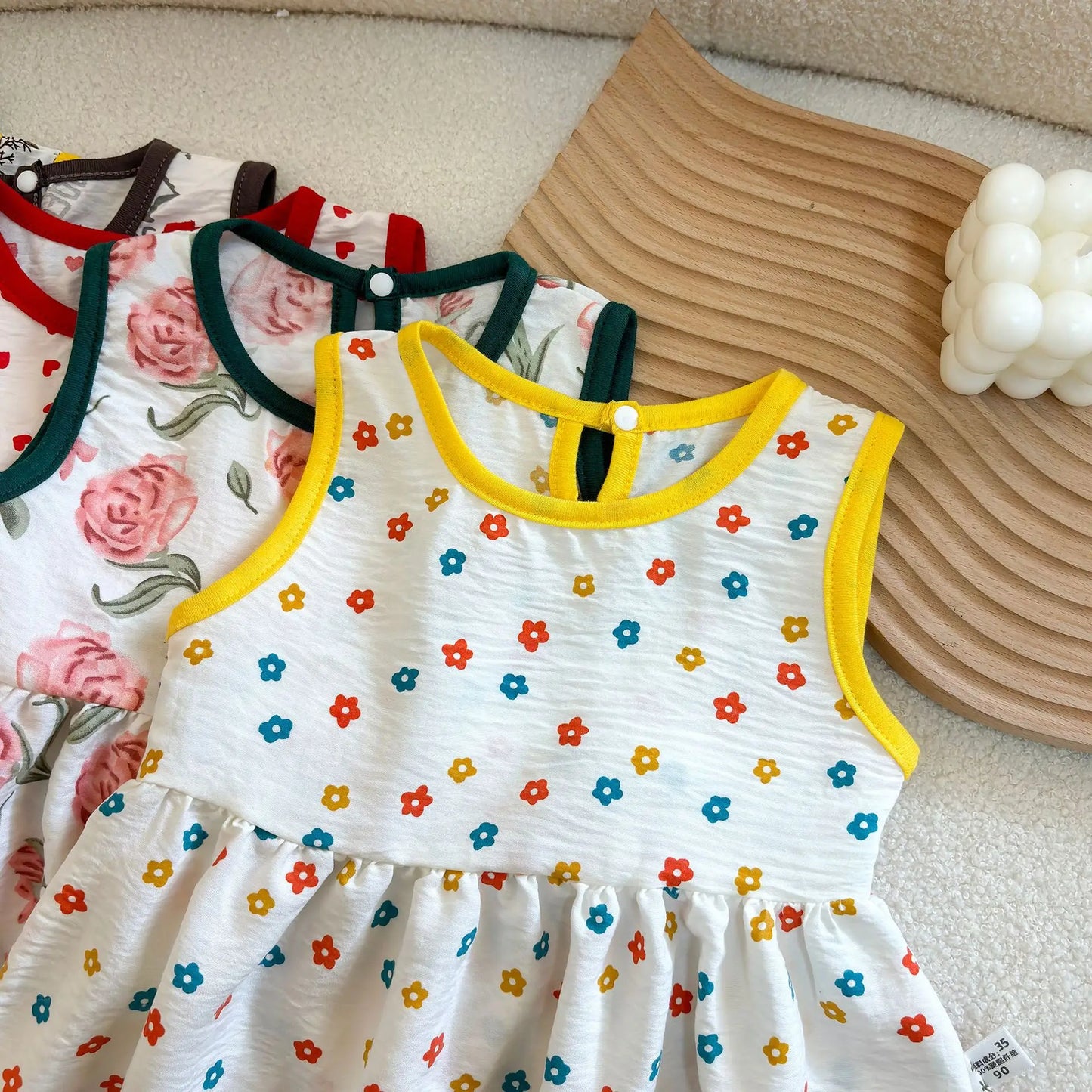 Fashion Printed Sleeveless Baby Girl Dress – Newborn Princess Outfit