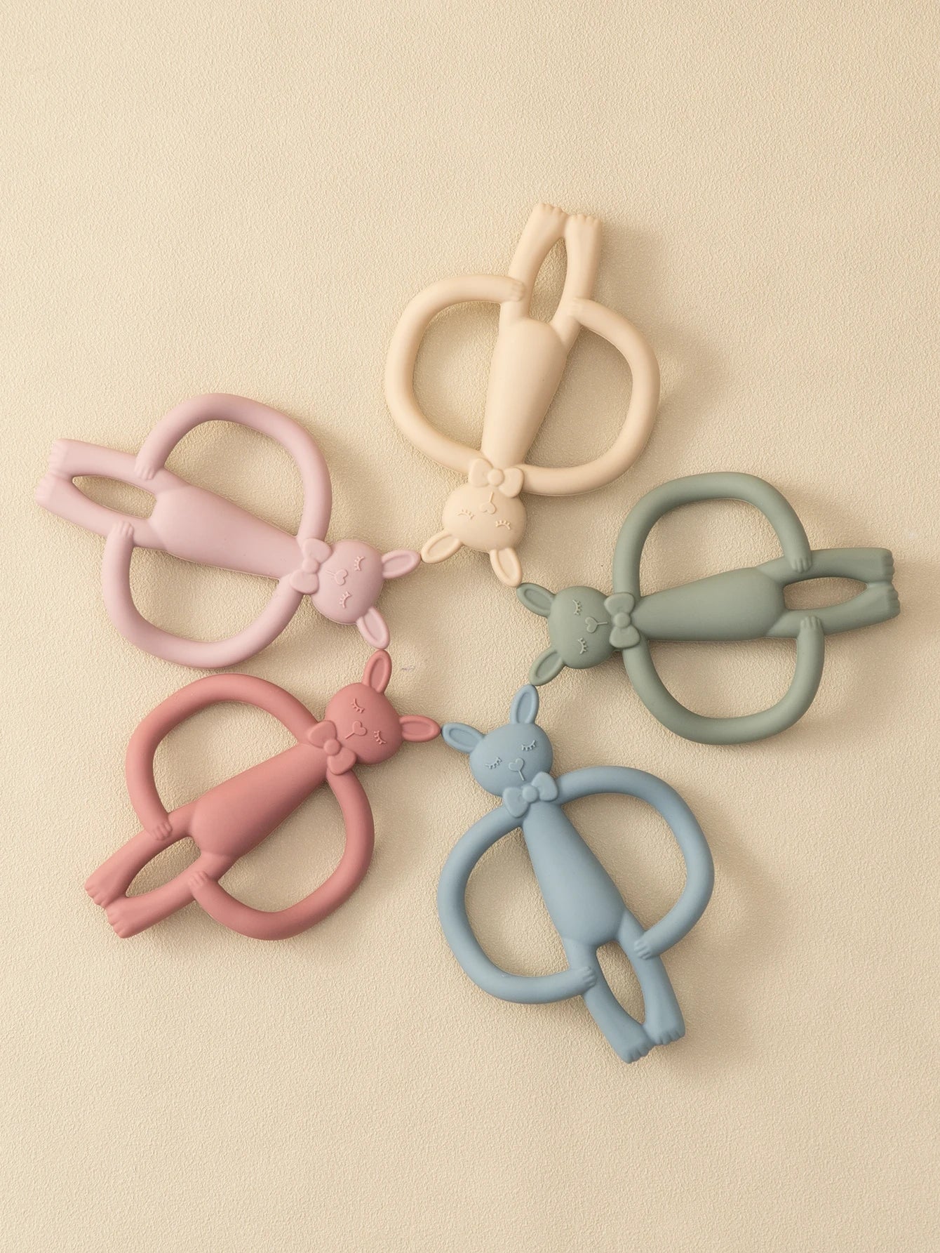 Colorful Silicone Baby Teether Toy – 1PC Infant Nursing Gift