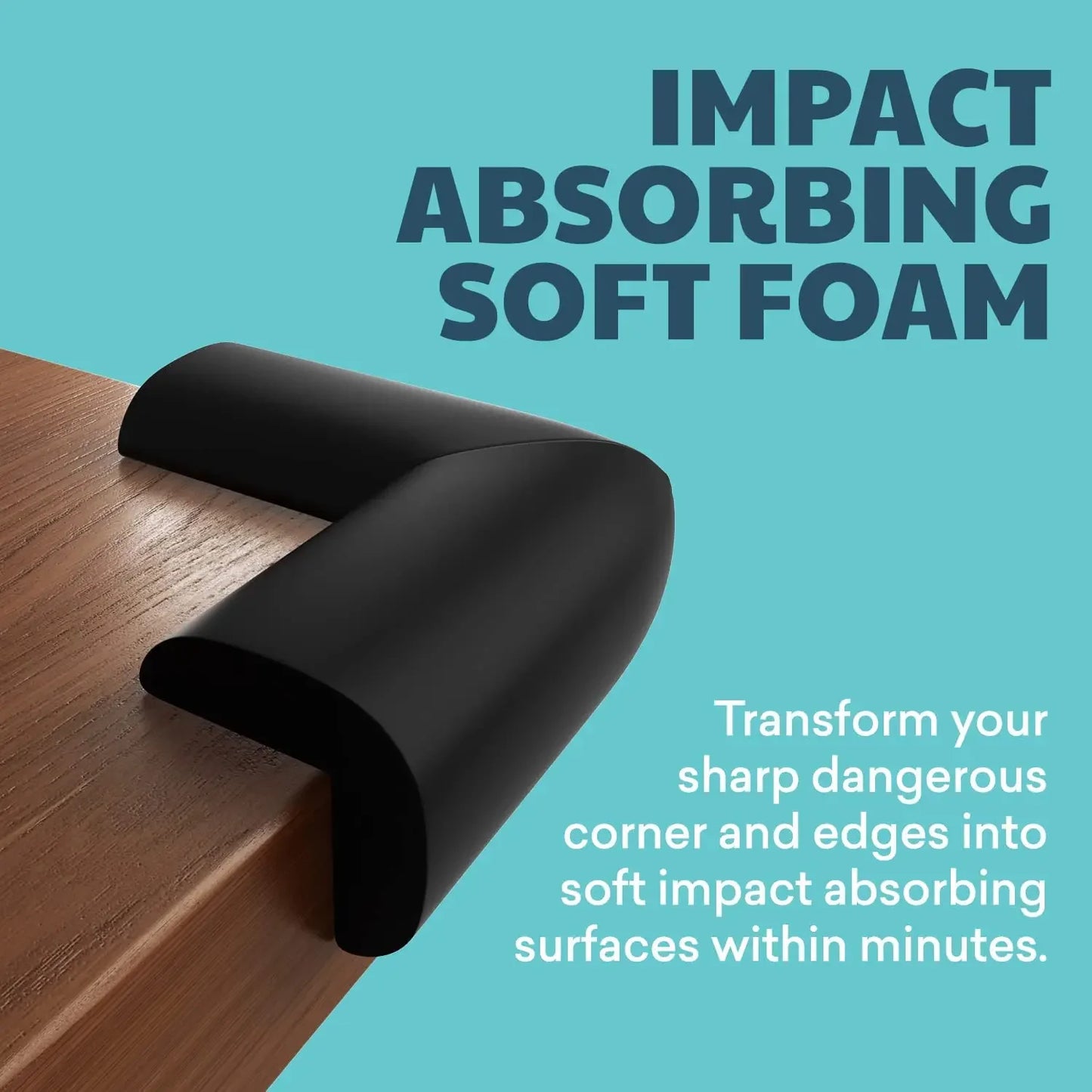 4PCS Soft Baby Proofing Corner Guards – Pre-Taped Table Corner Protectors