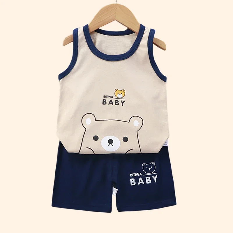 Children’s Summer Vest Suit – 2-Piece Outfit for Boys & Girls