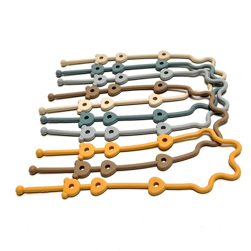 Baby Pacifier Chain with Safety Straps – Silicone Clip Holder for Stroller & Clothing