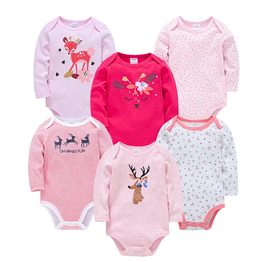 6-Piece Fashion Baby Clothes Set – Soft Cotton Long Sleeve Outfits for Boys & Girls