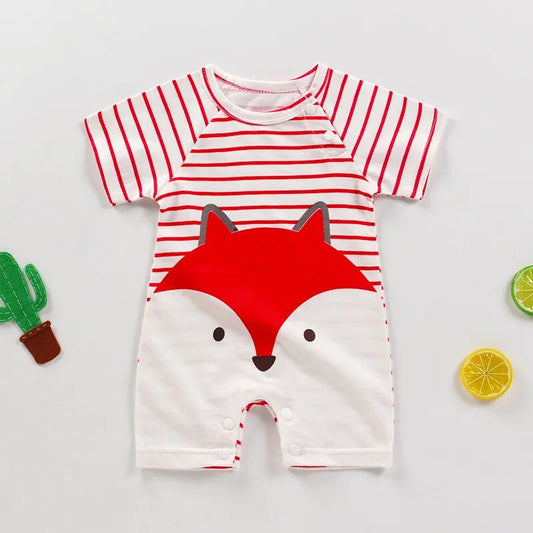 Newborn Baby Cotton Jumpsuit – 100% Cotton Short Sleeve Summer Outfit (Unisex)