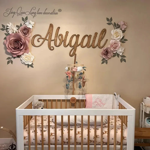 Wooden Custom Name Sign – Personalized Nursery Wall Decor