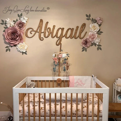 Wooden Custom Name Sign – Personalized Nursery Wall Decor