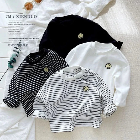 Striped Baby Long Sleeve T-Shirt – Cute & Comfy Top for Boys
